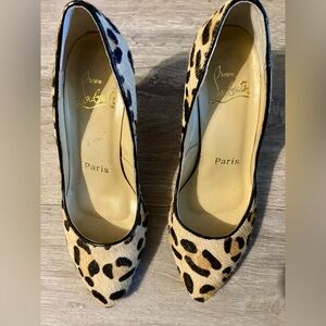 Christian Louboutin Leopard Print Ponyhair Heels